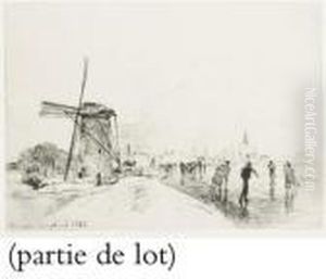 Vue De La Ville De Maaslins by Johan Barthold Jongkind