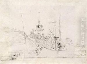 Bateau A Quai Et Etude De Pecheurs. Bateau A Quai Et Etude De Pecheurs.