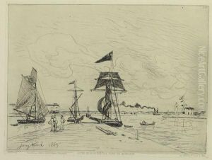 Jetee En Bois Dans Le Port De Honfleur