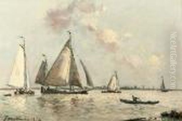 A Busy Day On A Dutch River - view 1