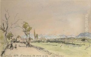Paysage I La Cote-saint-andre by Johan Barthold Jongkind