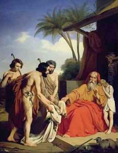 Josephs Coat Brought Back to Jacob 1841 by Jules Ambroise Francois Naudin