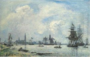 Property From The Collection Of Jonkheer And Mrs Louis C. De Villeneuve
L'escaut Pres D'anvers, Effet Du Matin by Johan Barthold Jongkind