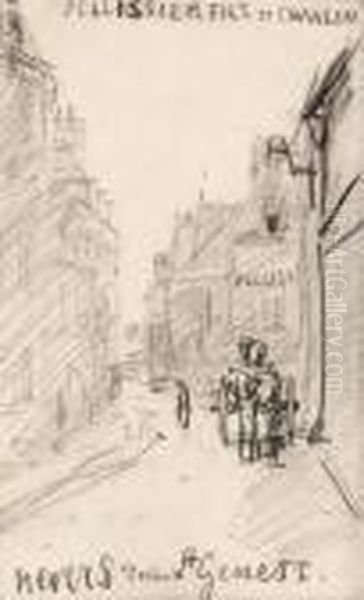 La Rue Saint-geneste A Nevers - view 1