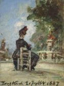 Le Jardin Du Luxembourg by Johan Barthold Jongkind