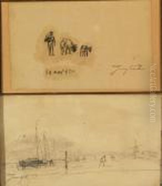 Port Scene (#) Farmer With Goats - view 1