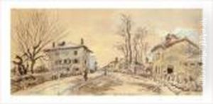 Le Chuzeau, Pres La Cote-saint-andre by Johan Barthold Jongkind