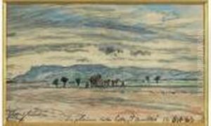 La Plaine De La Cote Saint-andre by Johan Barthold Jongkind