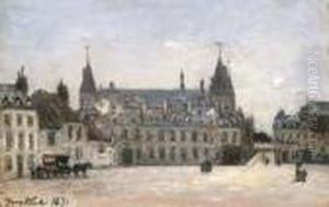 La Place Du Marche-au-ble Et Le Palais Ducal, Nevers La Place Du Marche-au-ble Et Le Palais Ducal, Nevers