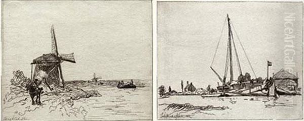 Cahier De Six Eaux Forte [sic] Vues De Hollande Par Jongkind. 1862. - view 1