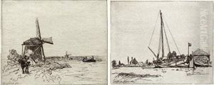 Cahier De Six Eaux Forte [sic] Vues De Hollande Par Jongkind. 1862. by Johan Barthold Jongkind
