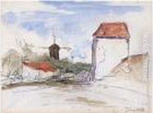 Paysage Au Moulin by Johan Barthold Jongkind