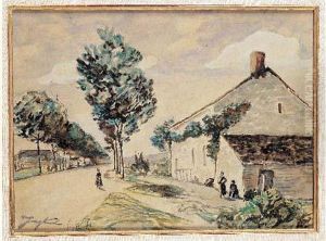 Village De Nivernais by Johan Barthold Jongkind