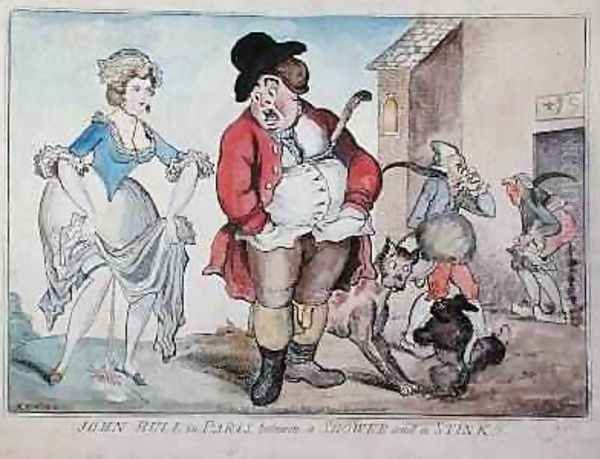 John Bull in Paris between a Shower and a Stink 1796 - view 1