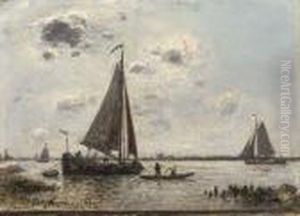 Environs De Dordrecht by Johan Barthold Jongkind