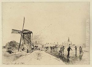 Vue De La Ville De Maaslins by Johan Barthold Jongkind