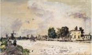 Mare De Kralingen Pres De Rotterdam by Johan Barthold Jongkind
