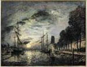 Un Canal En Hollande by Johan Barthold Jongkind