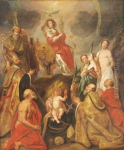 The Veneration Of The Eucharist by Jacob Jordaens