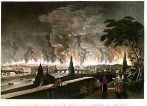Fire in Moscow September 1812 engraved by Gibele 1816 by Notoff