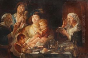 After As The Old Sing So The Young Twitter by Jacob Jordaens