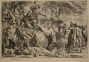 Cacus Robbing The Cattle Of Hercules. by Jacob Jordaens