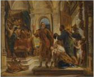 Saint Ivo, Patron Saint Of Lawyers, Receiving Petitioners