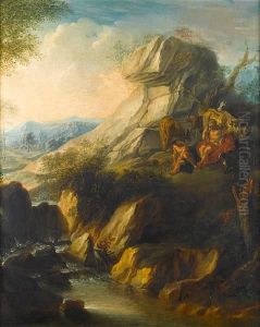 Mercury And Argus In An Extensive Rockylandscape