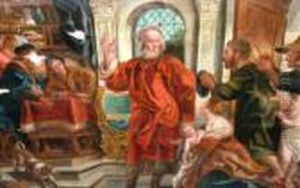 Joseph's Brothers Begging For Help; Oil On Cradled Panel