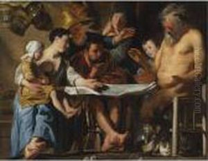 The Satyr And The Peasant Family by Jacob Jordaens