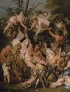 The Revel Of Bacchus And Silenus by Jacob Jordaens