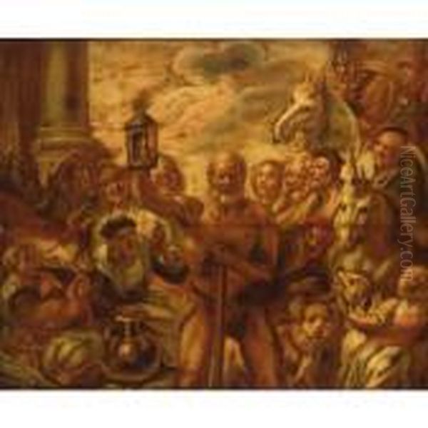 Diogenes Looking For An Honest Man - view 1
