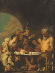 The Satyr And The Peasant by Jacob Jordaens