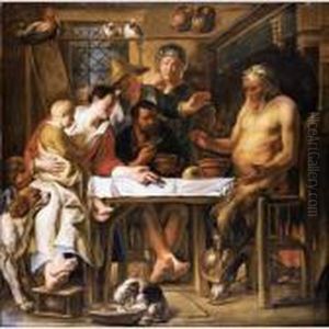 The Satyr And The Peasant by Jacob Jordaens