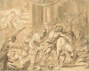 Interior Of A Pagan Temple by Jacob Jordaens