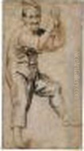 Study Of A Man Holding A Bell Rope