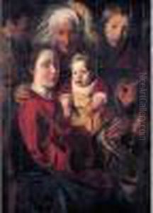 Et Son Atelier
: La Sainte Famille Avec Un Ange by Jacob Jordaens