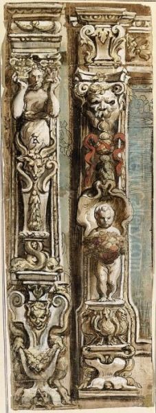 Alternative Designs For The Left Side Of A Tapestry Border - view 1