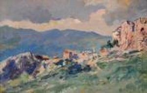 Veduta Di Paese Laziale by Pio Joris