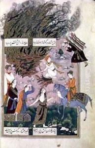 The Bride Prepares to Jump on a Pyre from Suz u Gudaz mid17th century