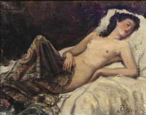 A Reclining Nude by Pio Joris
