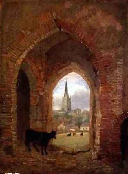 View through the Archway of the Cow Tower Norwich - view 1
