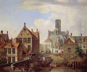 View of St Bavo Cathedral 1831 by Pieter Frans de Noter