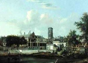View of the Schelde and the Sint Baafskathedraal Ghent 1819 by Pieter Frans de Noter