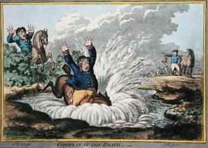 Coming in at the Death etched by James Gillray by Brownlow North