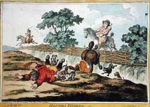 Hounds Finding etched by James Gillray 1756-1815 by Brownlow North