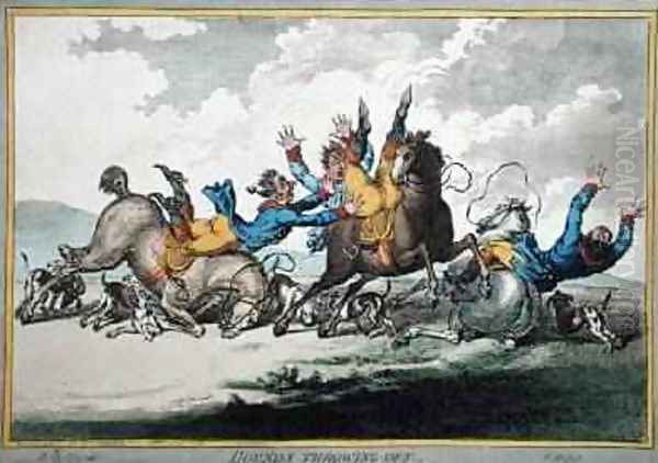 Hounds Throwing Off etched by James Gillray - view 1