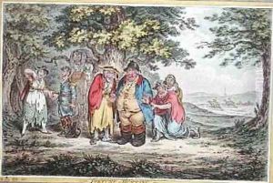 Fortune Hunting etched by James Gillray 1757-1815