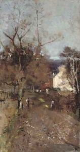 Road by a farm by Robert Noble