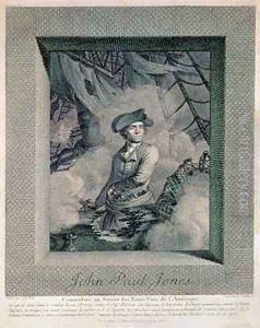 Portrait of John Paul Jones engraved by Carl Guttenberg 1743-90 1781 by Notte, Claude Jacques